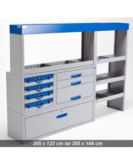 E-FLEX 205CM 123CM HYLLYKKÖ&LAATIKOSTO Main Image