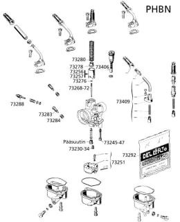 DELLORTO PHBN/PHVA 35 TYHJÄKÄYNTISUUTIN Main Image