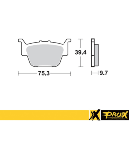 PROX REAR BRAKE PAD TRX450R '04-14 Main Image