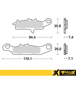 PROX FRONT BRAKE PAD KFX450R '08-14 (LEF Main Image