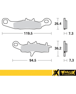 PROX FRONT BRAKE PAD KX80/85/100 '97-20 Main Image