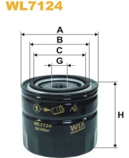WIX FILTERS WL7124 ÖLJYNSUODATIN Main Image