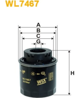 WIX FILTERS WL7467 ÖLJYNSUODATIN Main Image