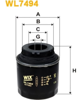 WIX FILTERS WL7494 ÖLJYNSUODATIN Main Image