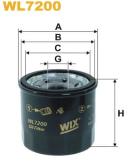 WIX FILTERS WL7200 ÖLJYNSUODATIN Main Image