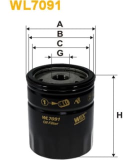 WIX FILTERS WL7091 ÖLJYNSUODATIN Main Image