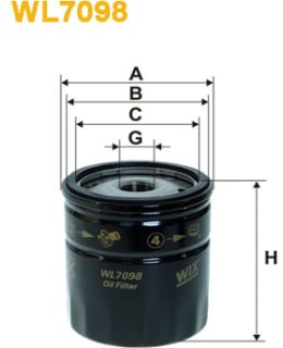 WIX FILTERS WL7098 ÖLJYNSUODATIN Main Image