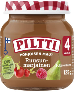 Piltti 125g Pohjoisen maut Ruusunmarjainen marja- ja hedelmäsose 4kk Main Image