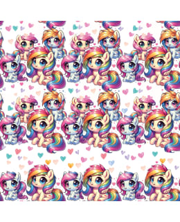 DIGIPRINT SWEET PONYS 150 CM TRIKOO Main Image