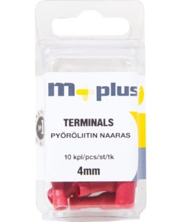 M+ PYÖRÖHYLSY 4MM PUNAINEN 10 KPL Main Image