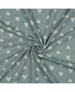 HEARTS 3561 130 CM 002/SAGE DOUBLE GAUZE Main Image
