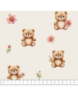DIGIPRINT BLOMMIG TEDDY 150 CM TRIKOO Main Image