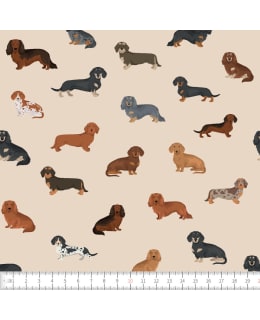 DIGIPRINT LOVE DACHSHUND 150 CM TRIKOO Main Image