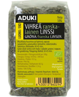 OUTLET ADUKI RA LUOMU 500G VIHREÄ LINSSI Main Image