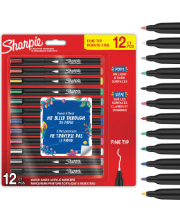 SHARPIE 12KPL KAPEAKÄRK AKRYYLITUSSIT Main Image
