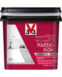 V33 WHITE MATT 750ML KALUSTEMAALI Main Image
