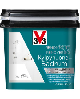 V33 WHITE 750ML KAAKELIMAALI SEINILLE Main Image