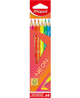 MAPED 831801 COLOURED PENCILS FSC NEONX6 Main Image