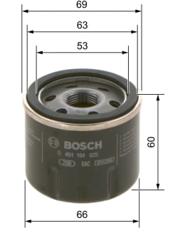 BOSCH 0 451 104 025 ÖLJYNSUODATIN Main Image