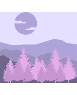 FA PURPLE PINE TREES MINI NUMEROMAALAUS Main Image