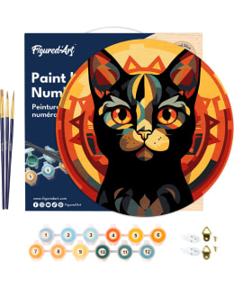 PUINEN NUMEROMAALAUS ART DECO CAT Main Image