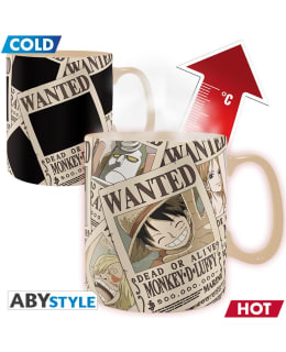 ABYstyle One Piece Wanted 460 ml väriä vaihtava muki Main Image