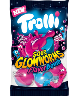 TROLLI FLAVOR BOMB SOUR GLOWWORMS PUSSI Main Image
