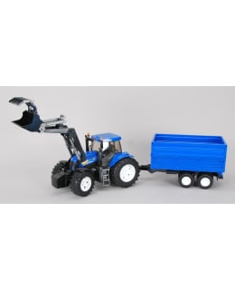 BRUDER NEW HOLLAND T8040 ETUK+KÄRRY Main Image