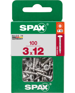 SPAX TX 3X12 KUPUKANTA 100KPL YLEISRUUVI Main Image