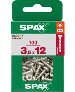 SPAX TX 3,5X12 KUPUK. 100KPL YLEISRUUVI Main Image