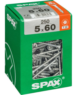 SPAX TX 5X60 UPPOKANTA 250KPL YLEISRUUVI Main Image