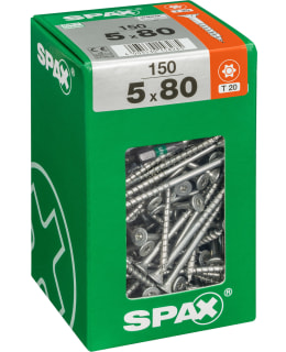 SPAX TX 5X80 UPPOKANTA 150KPL YLEISRUUVI Main Image