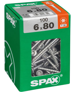 SPAX TX 6X80 UPPOKANTA 100KPL YLEISRUUVI Main Image