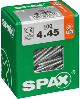 SPAX TX 4X45 UPPOKANTA 100KPL YLEISRUUVI Main Image