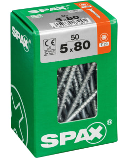 SPAX TX 5X80 UPPOKANTA 50KPL YLEISRUUVI Main Image