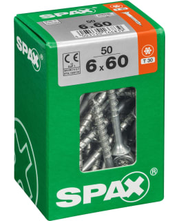 SPAX TX 6X60 UPPOKANTA 50KPL YLEISRUUVI Main Image