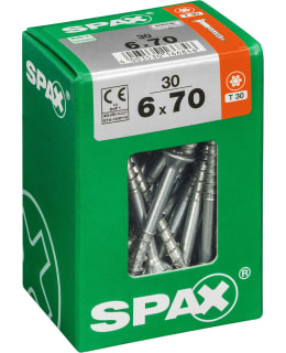 SPAX TX 6X70 UPPOKANTA 30KPL YLEISRUUVI Main Image