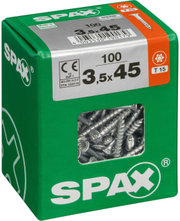 SPAX TX 3,5X45 UPPOK. 100KPL YLEISRUUVI Main Image
