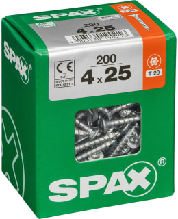 SPAX TX 4X25 UPPOKANTA 200KPL YLEISRUUVI Main Image