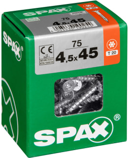 SPAX TX 4,5X45 UPPOK. 75KPL YLEISRUUVI Main Image