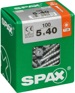 SPAX TX 5X40 UPPOKANTA 100KPL YLEISRUUVI Main Image