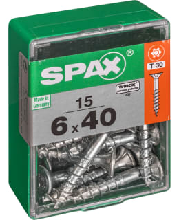 SPAX TX 6X40 UPPOKANTA 15KPL YLEISRUUVI Main Image