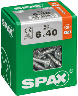 SPAX TX 6X40 UPPOKANTA 50KPL YLEISRUUVI Main Image
