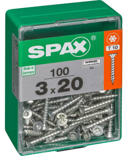 SPAX TX 3X20 UPPOKANTA 100KPL YLEISRUUVI Main Image