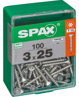 SPAX TX 3X25 UPPOKANTA 100KPL YLEISRUUVI Main Image