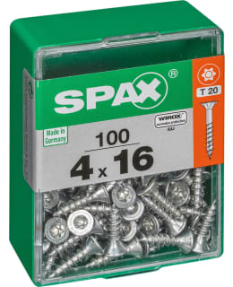 SPAX TX 4X16 UPPOKANTA 100KPL YLEISRUUVI Main Image