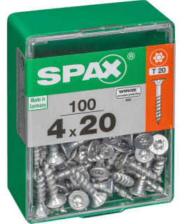 SPAX TX 4X20 UPPOKANTA 100KPL YLEISRUUVI Main Image