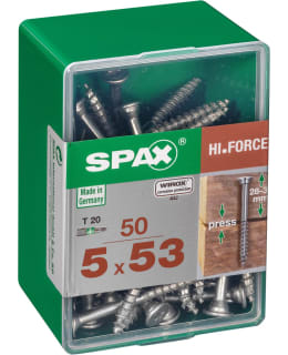 SPAX TX 5X53 50KPL LEVEÄKANTARUUVI Main Image