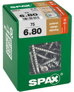 SPAX WIROX A9J 6x80 75KPL SÄÄTÖRUUVI Main Image