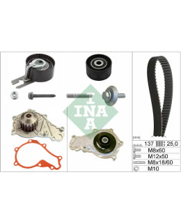 Schaeffler INA 530 0375 30 Timing belt set with water pump Main Image